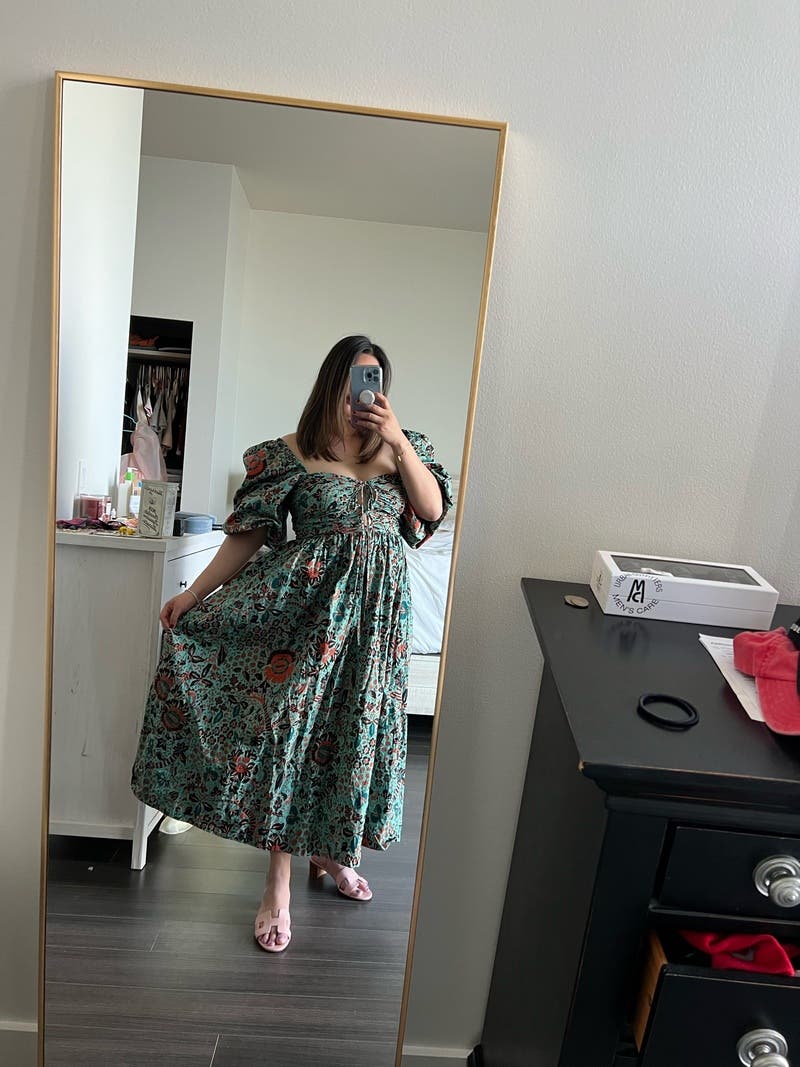【Ulla Johnson】 Alessaプリントコットンミディドレス Alessa printed cotton midi dress in multicoloured - Ulla