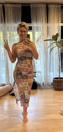 coperni blotter print mesh dress Coperni Cymatics-Print Mesh Maxi Dress In Black - 59% Off