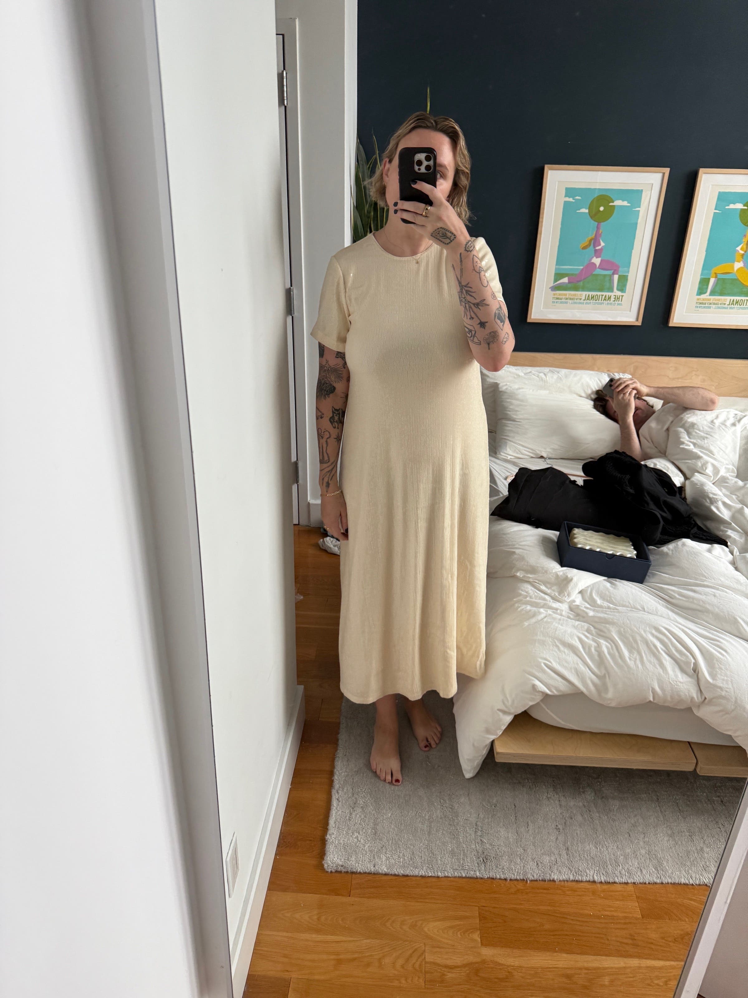 Sequin Short Sleeve Maxi Dress by Rosetta Getty x RTR | Rent
