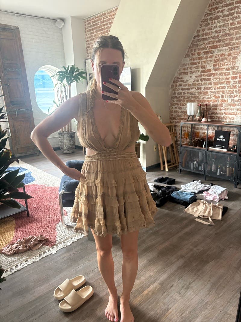 Ruffle Mini Dress by ROCOCO SAND | Rent the Runway