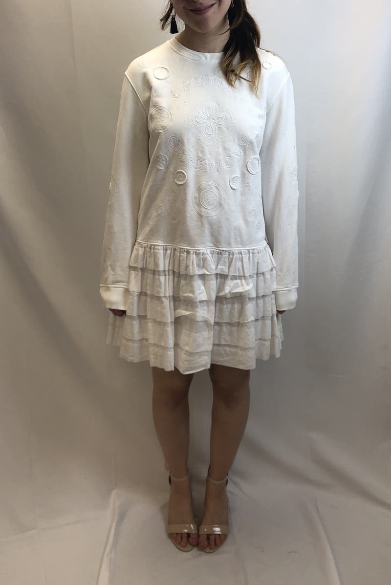 Ruffle Logo Sweatshirt Dress by Opening Ceremony | Rent the