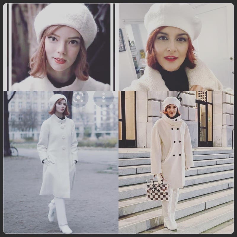 Funnel Collar Bouclé Coat by Harris Wharf London | Rent the