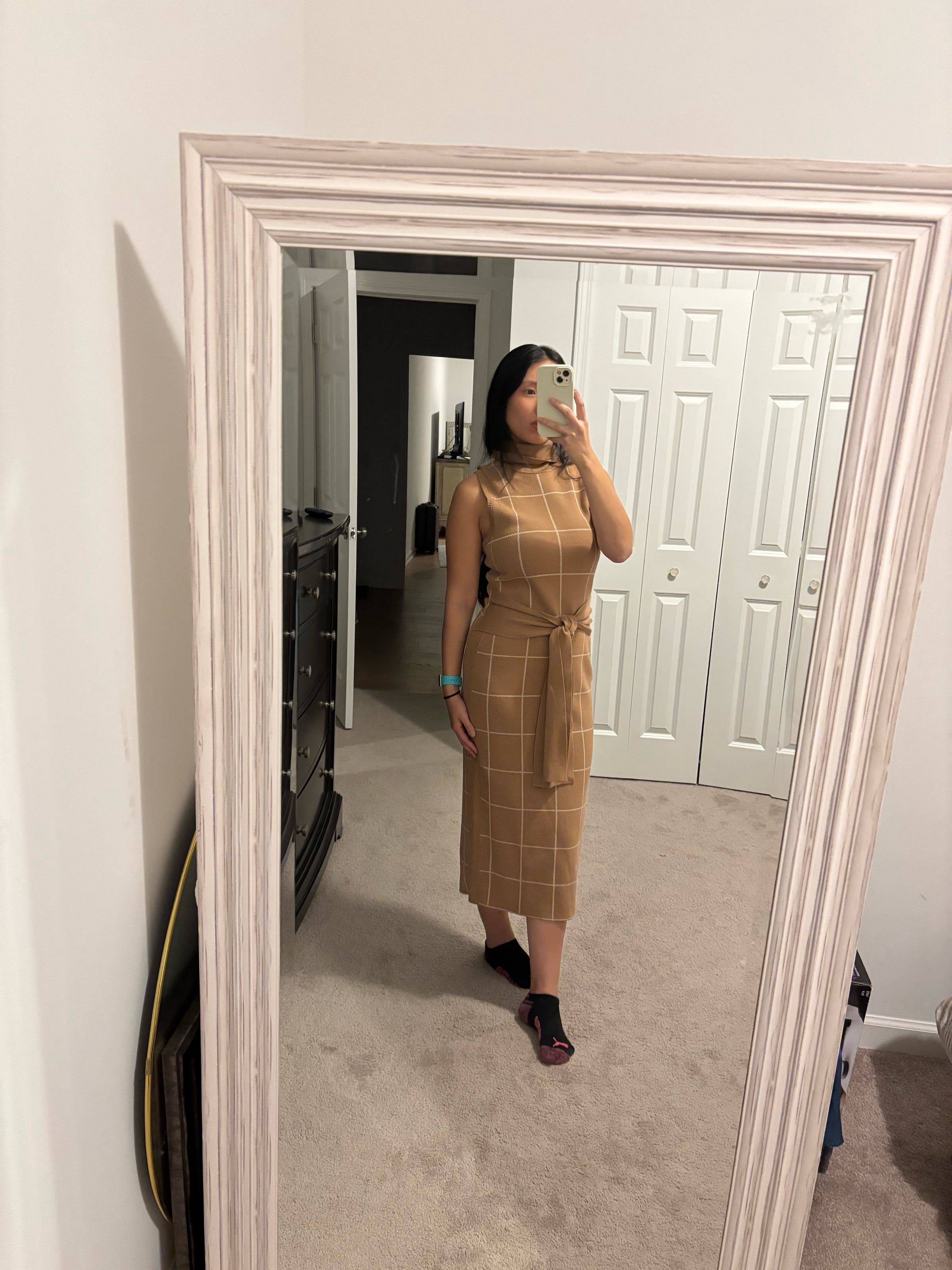 Ir　Draped plaid sleeveless dress Draped plaid sleeveless dress | Ir