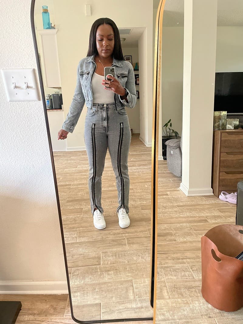 HELMUT LANG☆TACKED CROP FLARE ジーンズ★W26 Femme Hi Spikes Jeans by Helmut Lang | Rent the Runway