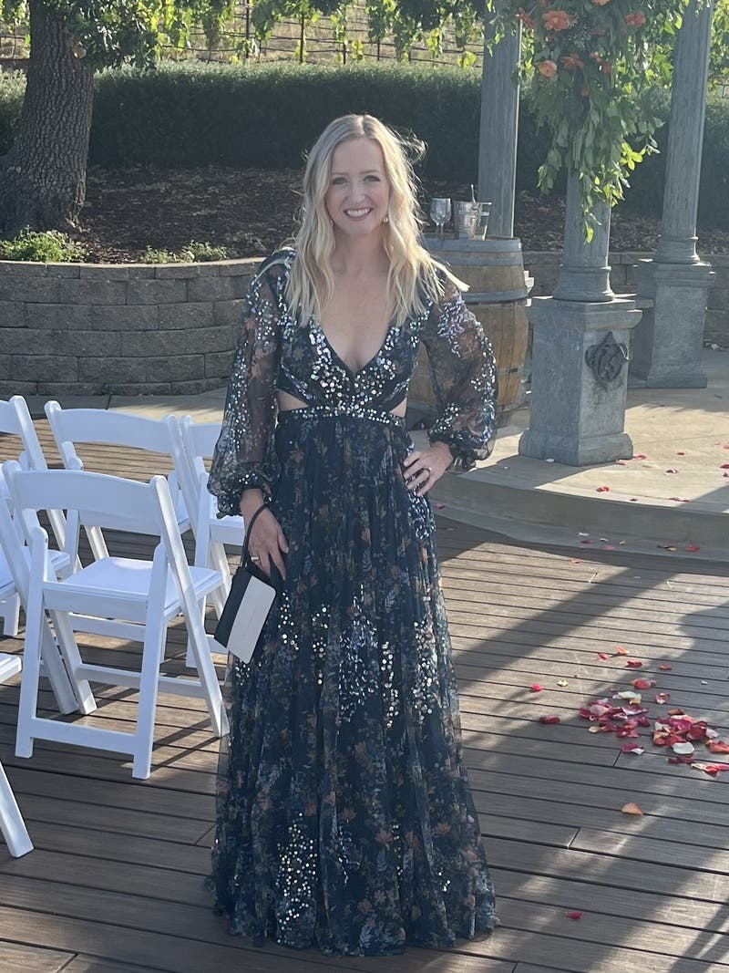 One Shoulder Floral Gown by Ieena for Mac Duggal | Rent the