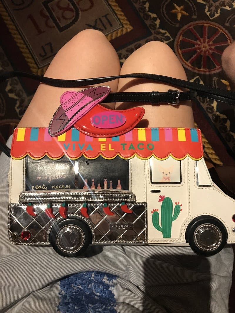 Studded Taco Shape Clutch main image 0