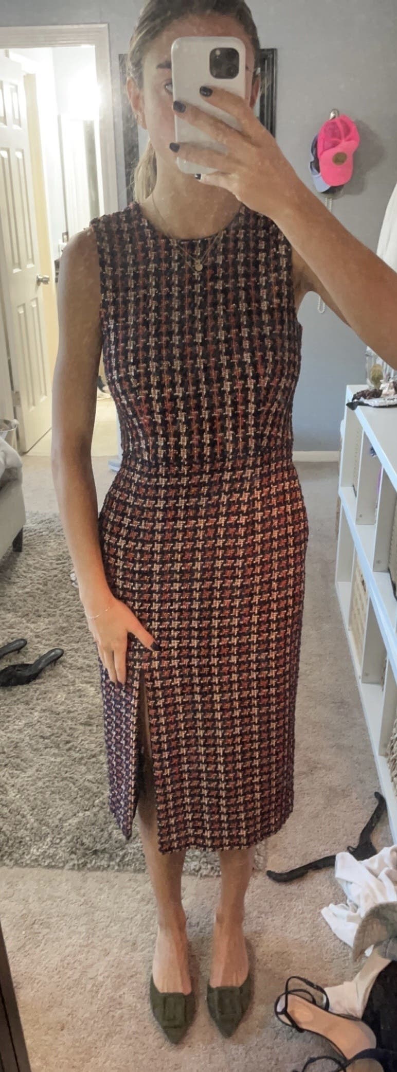 [JILLSTUART]★25SS★韓国人気★Spangle Linen Mix Tweed Dress Plaid Tweed Midi Dress by Jill Jill Stuart | Rent the Runway