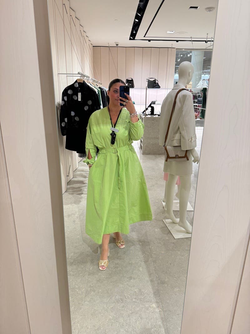 Poplin V Neck Midi Dress by 3.1 Phillip Lim x RTR | Rent the
