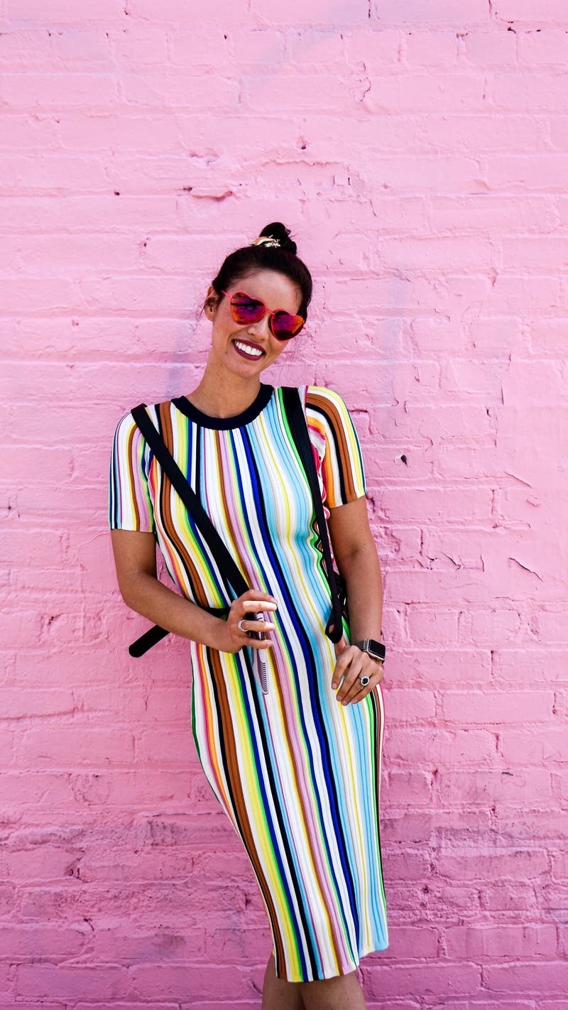 Rainbow Stripe Knit Dress by Milly | Rent the Runway