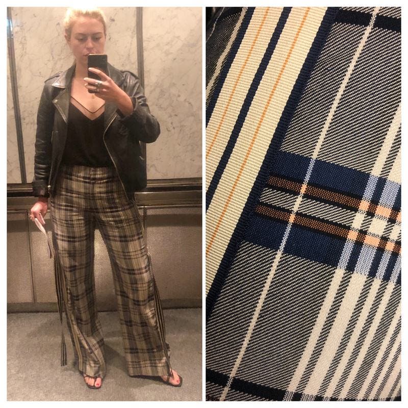 Racing Stripe Vintage Plaid Pants by Monse | Rent the Runway