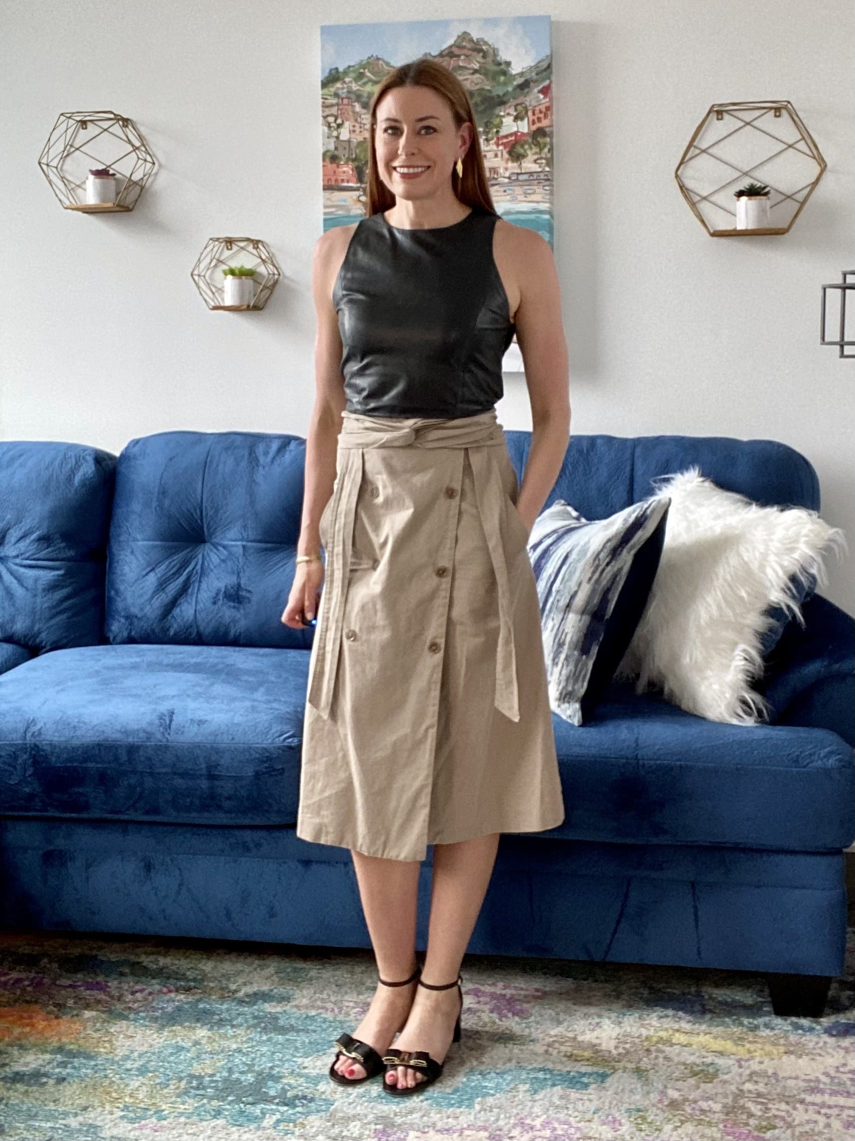 【INCHANT ME】Crack Twist Wrap Long Skirt Long Skirts Woven Mid Rise Abstract Knotted Split Maxi Skirt