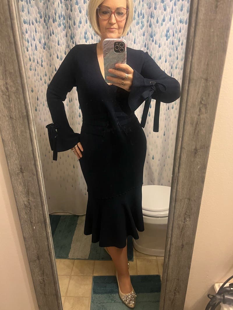 Grommet Jacquard Ruffle Dress by SIMKHAI | Rent the Runway