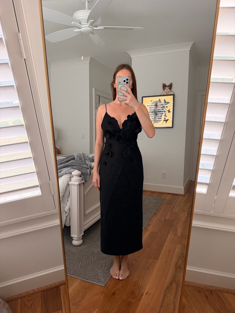 knee length dresses for ladies ISLA COLUMN MIDI DRESS
