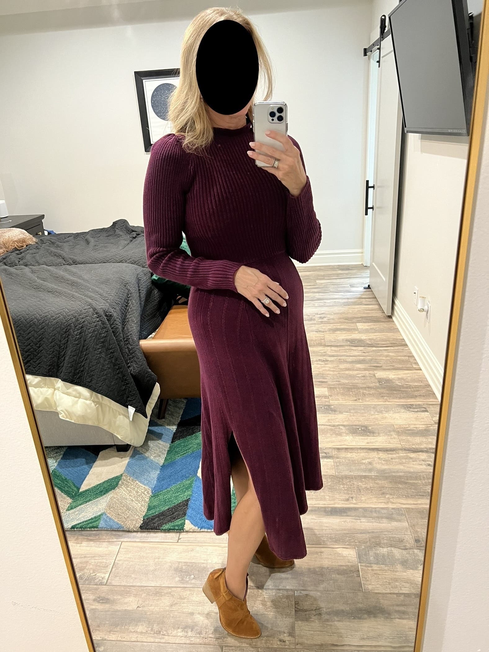Maroon Sweater Dress by Pamela Love x RTR | Rent the Runway