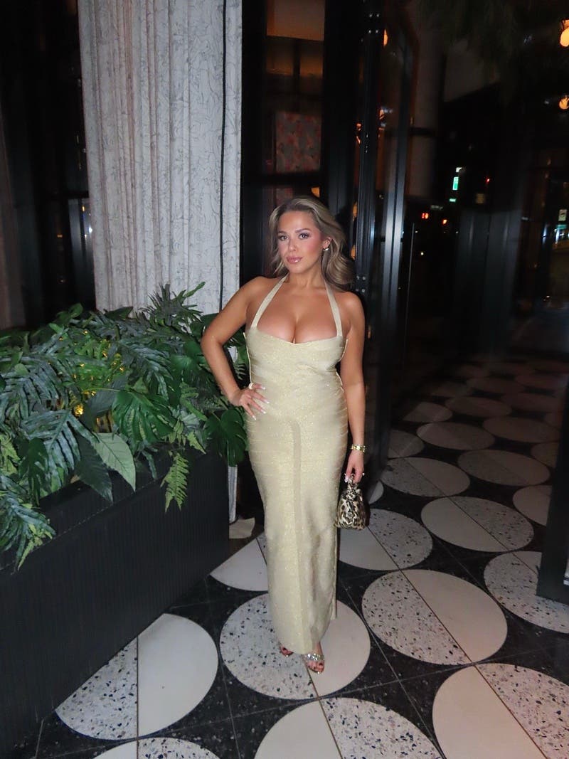 herve leger gold dress ICON METALLIC BANDAGE BUSTIER MINI  HERV LGER contouring compact knit Herv Lger Gabriella Metallic Bandage