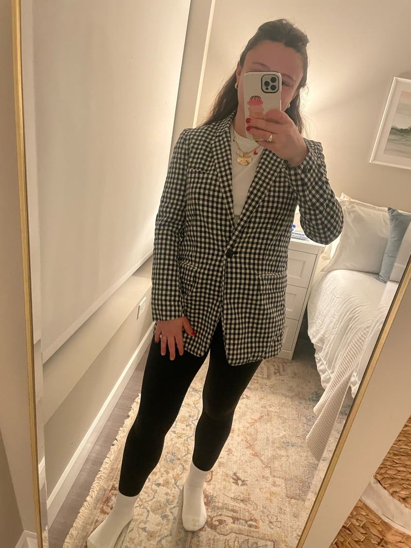 Ames Gingham Blazer by rag & bone | Rent the Runway