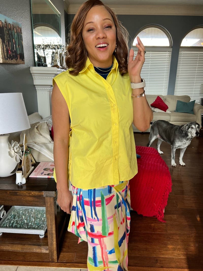 Yellow Button Down Top by Nina Ricci | Rent the Runway