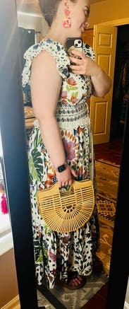 SS Zip Front Garden Dress in Como Spring