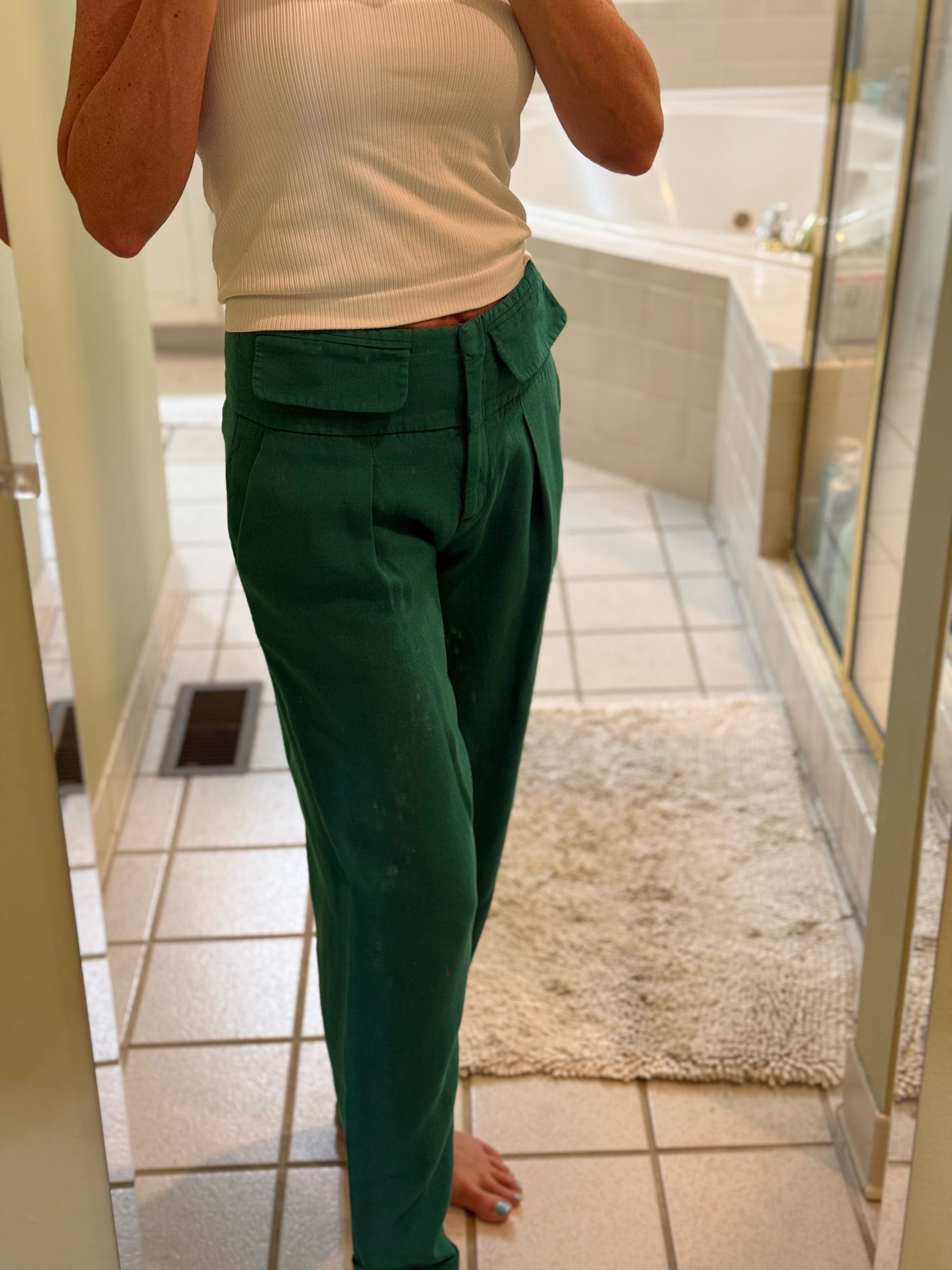 Green Tapered Pant by Victoria Victoria Beckham | Rent the