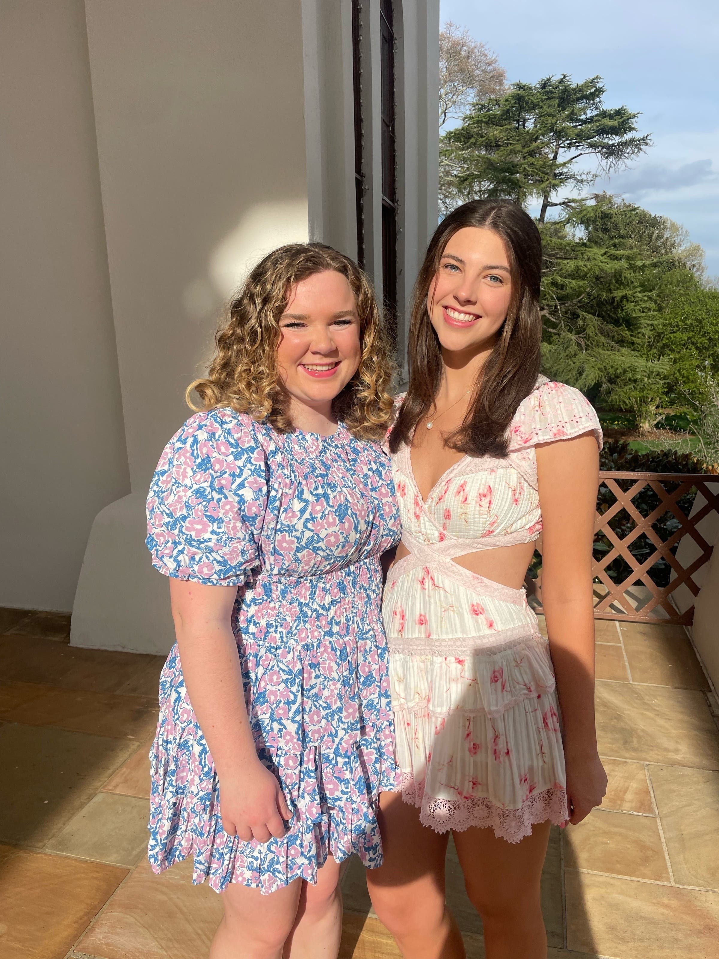 blush pink dresses Floral Print Maxi Dress in Blush Pink With Pleated Skirt