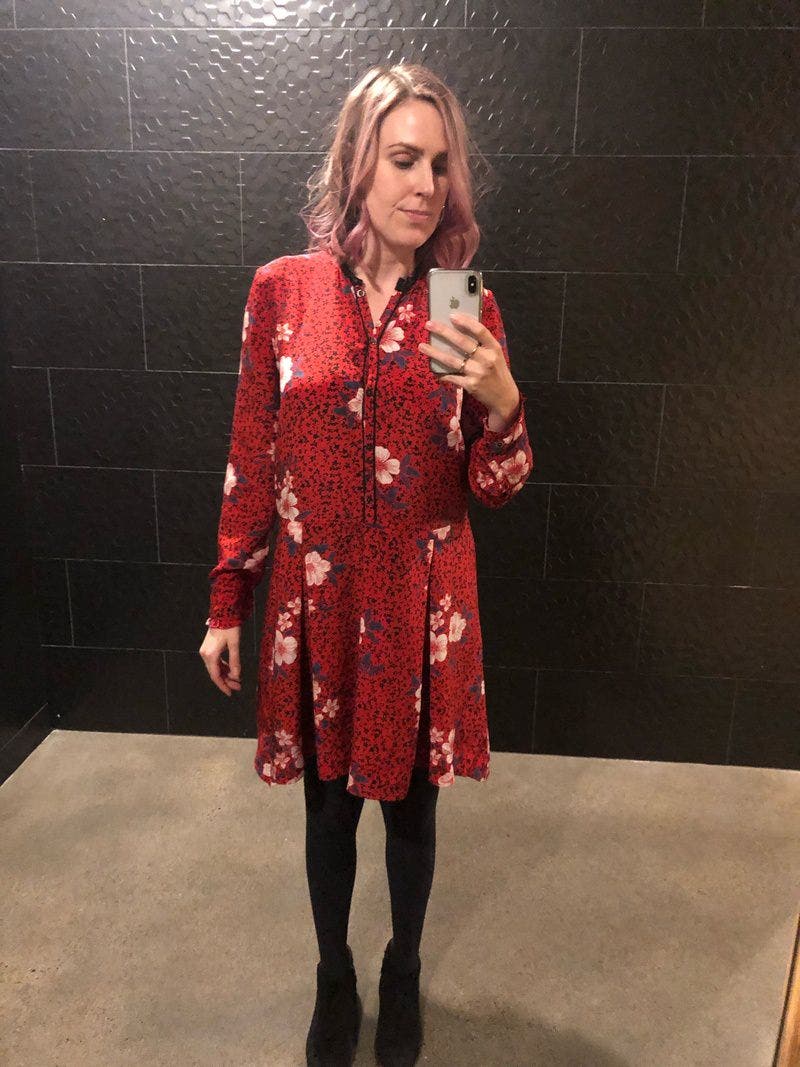 ZADIG&VOLTAIRE　リバーシブルブルゾン　レーヨン　花柄　イタリア製 Red Floral Button Dress by Zadig & Voltaire | Rent the
