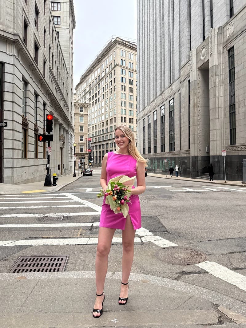 Pink Backless Mini Dress by ASHLEY PARK x RTR | Rent the Runway