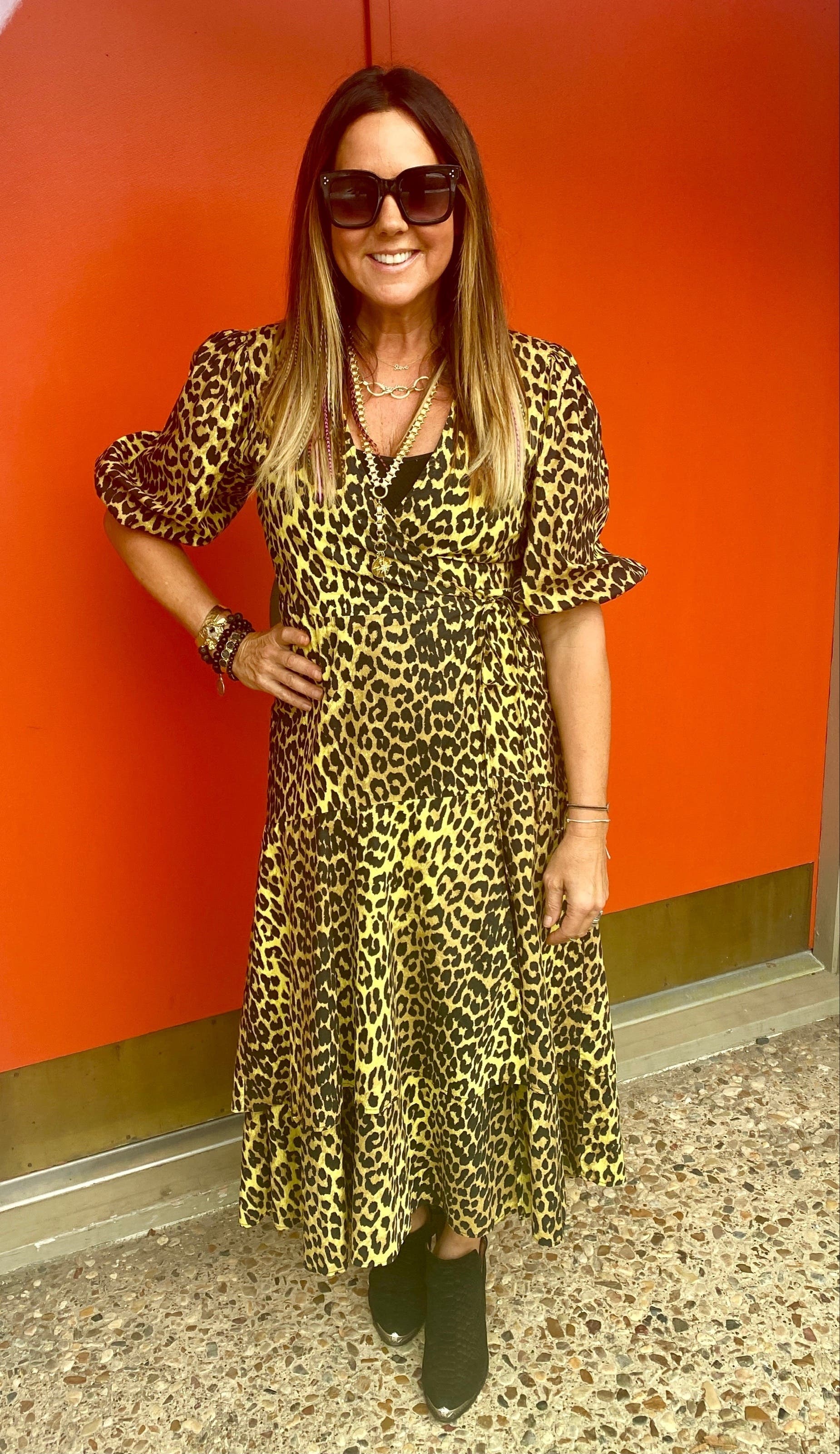 Cheetah Printed Wrap Dress by GANNI | Rent the Runway