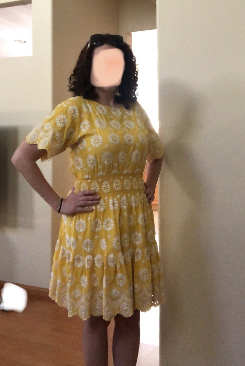 Embroidered Yellow Dress by Tory Burch | Rent the Runway