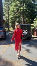 alexis red lace fransisca dress Red Lace Fransisca Dress