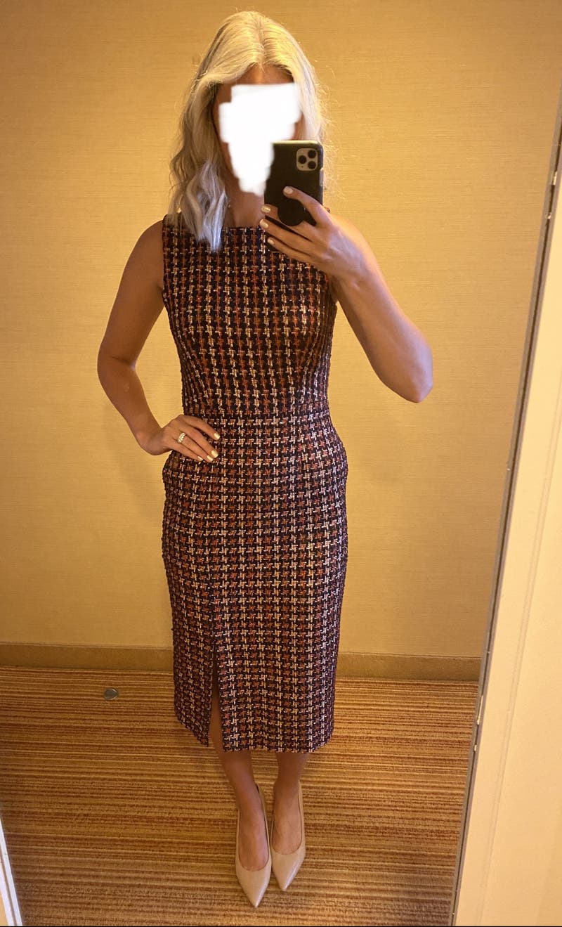[JILLSTUART]★25SS★韓国人気★Spangle Linen Mix Tweed Dress Plaid Tweed Midi Dress by Jill Jill Stuart | Rent the Runway