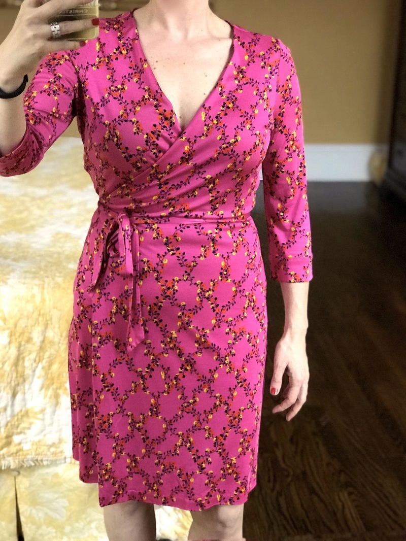 Diane Von Furstenberg 　2-5　ラップドレス Diane Von Furstenberg New Jeanne Two Silk Jersey Wrap Dress sz 2