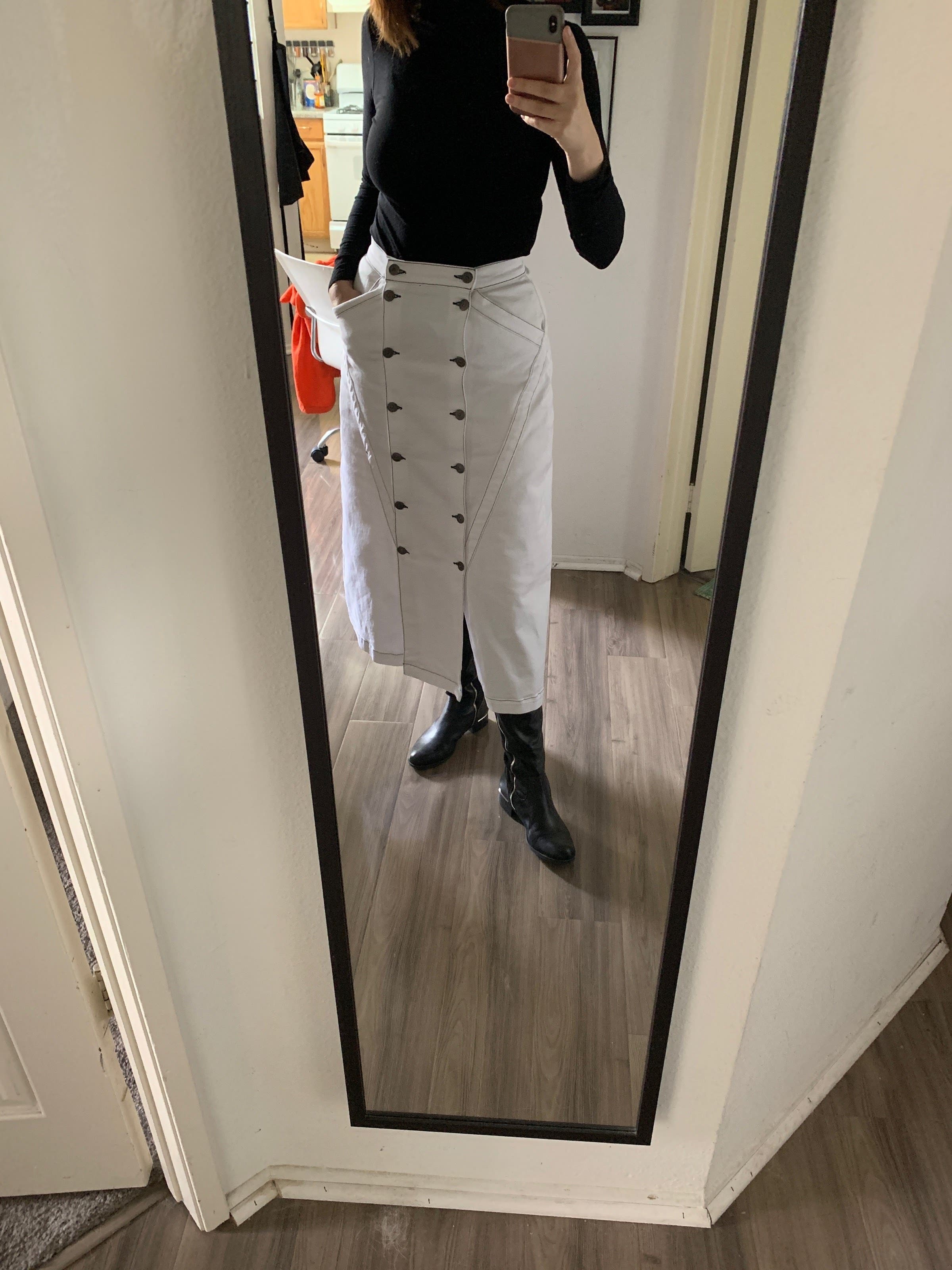 3x1 x Jason Wu Denim Long Skirt by 3x1 | Rent the Runway