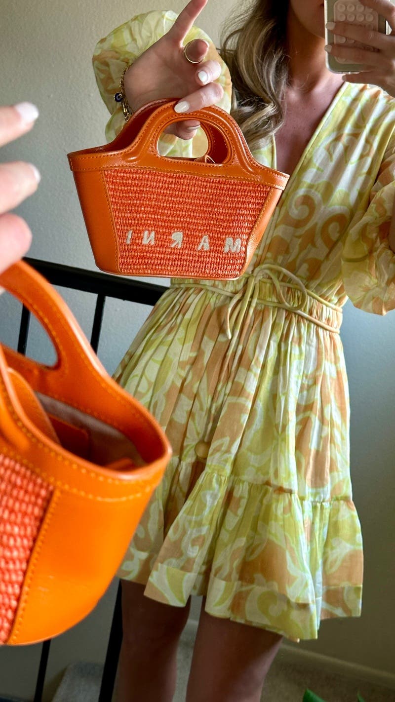 ☆MARNI☆ MICRO TROPICALIA 2wayバッグ YELLOW/ORANGE♪ Orange Tropicalia Micro Bag by Marni Accessories | Rent the
