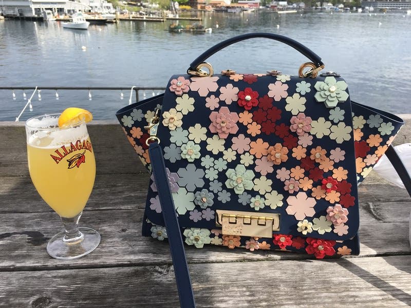 Floral Eartha Soft Top Handle Bag by ZAC Zac Posen Handbags | Rent