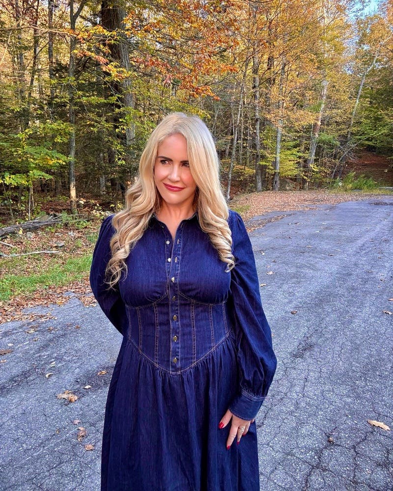 Denim Corseting Midi Dress by Derek Lam 10 Crosby x RTR | Rent the