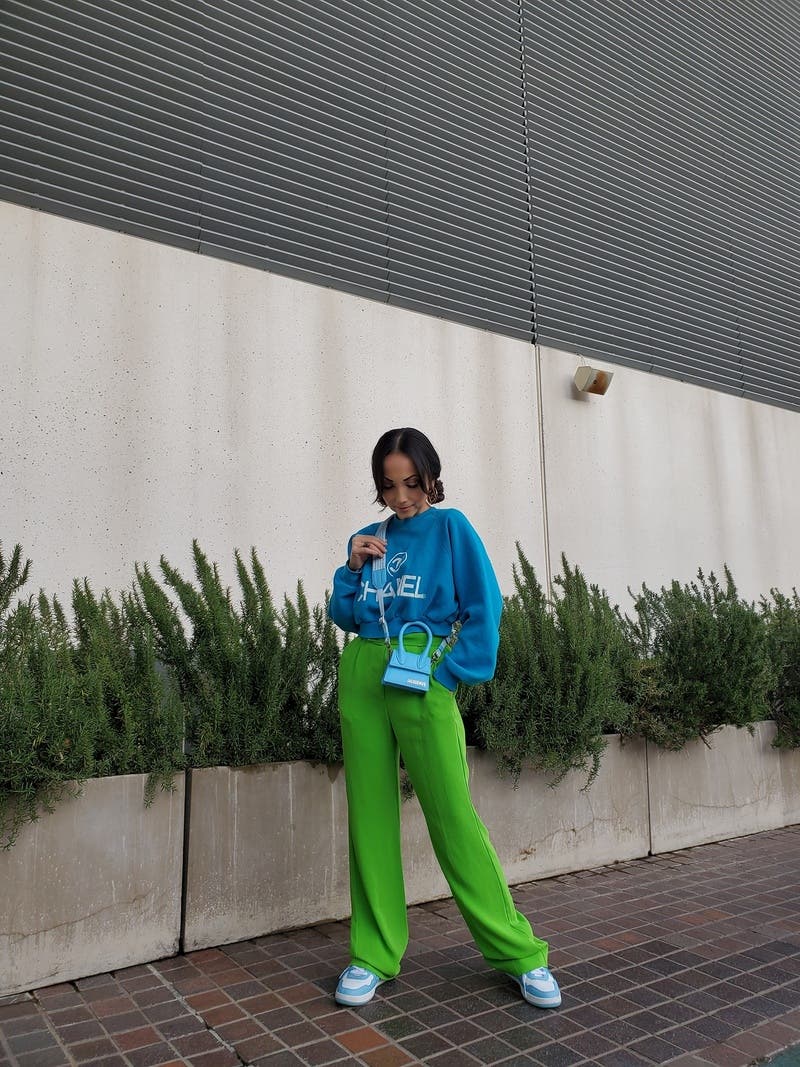 パンツ MM6 Maison Margiela LONG STRAIGHT LEG TROUSERS MM6 Maison Margiela Denim Straight Leg Trousers - Blue