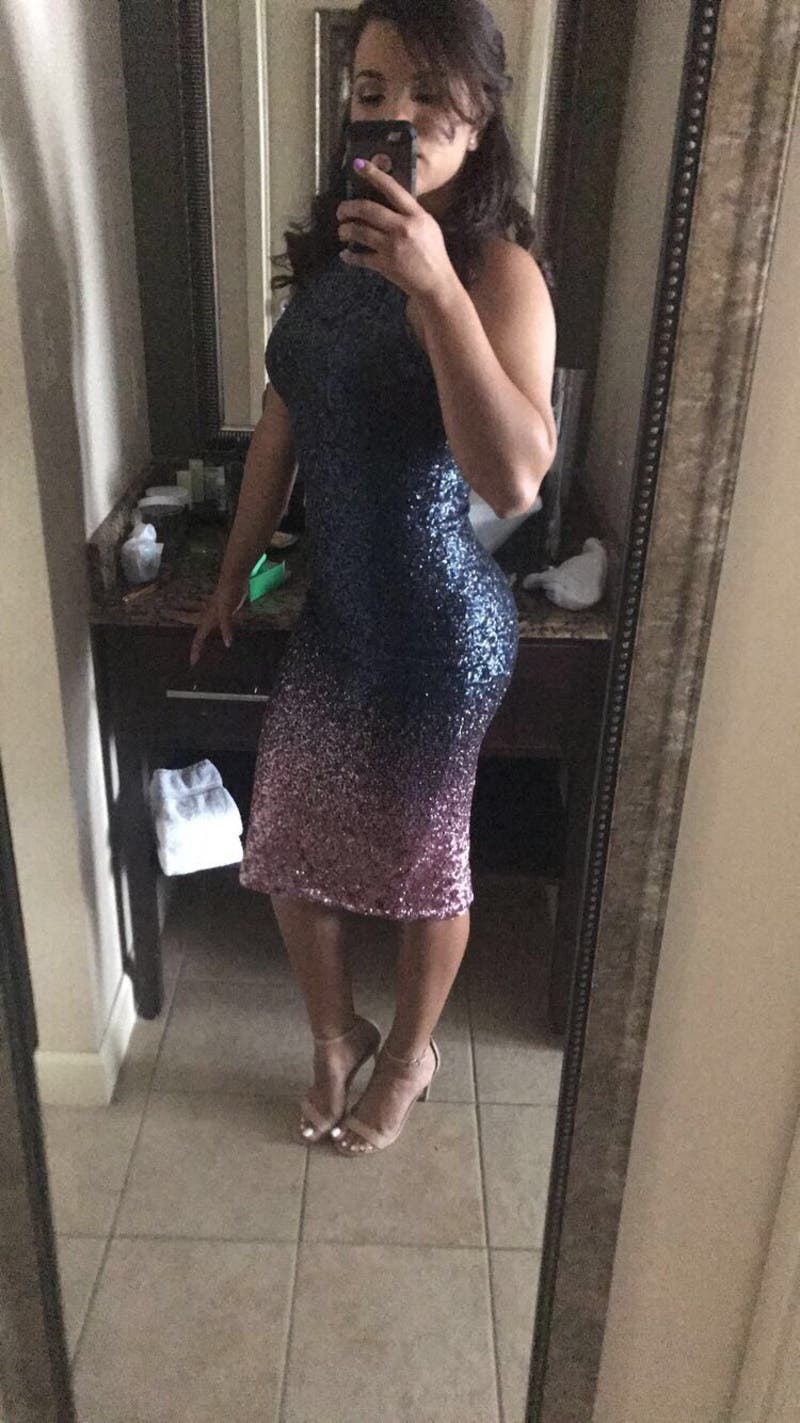 Rent Navy and Pink Shawn Sheath from Dress The Population - 834318 | Rent the Runway