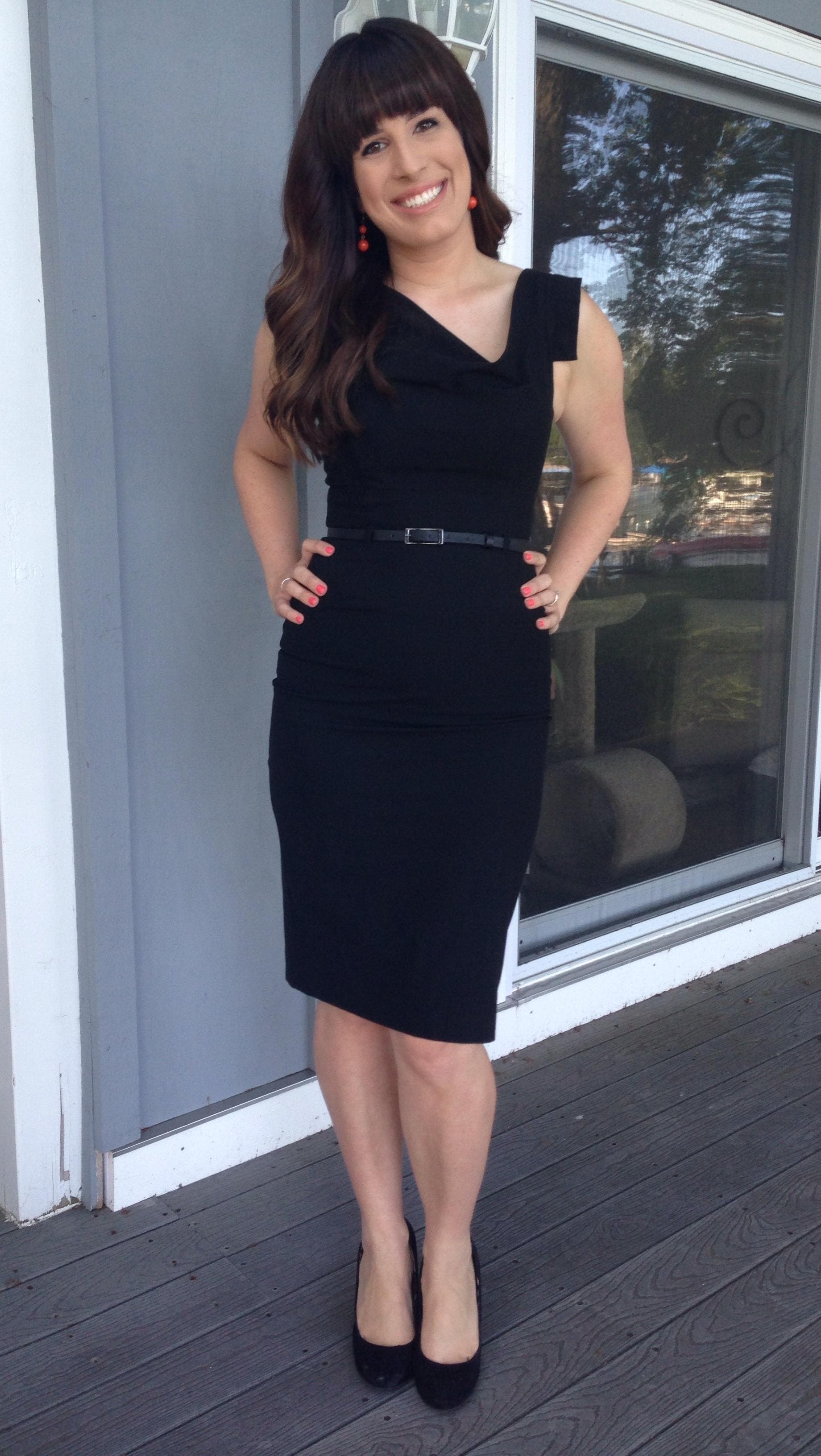 black halo jackie o dress Black Halo Women's Jackie O Three-Quarter Sleeve Dress - Black