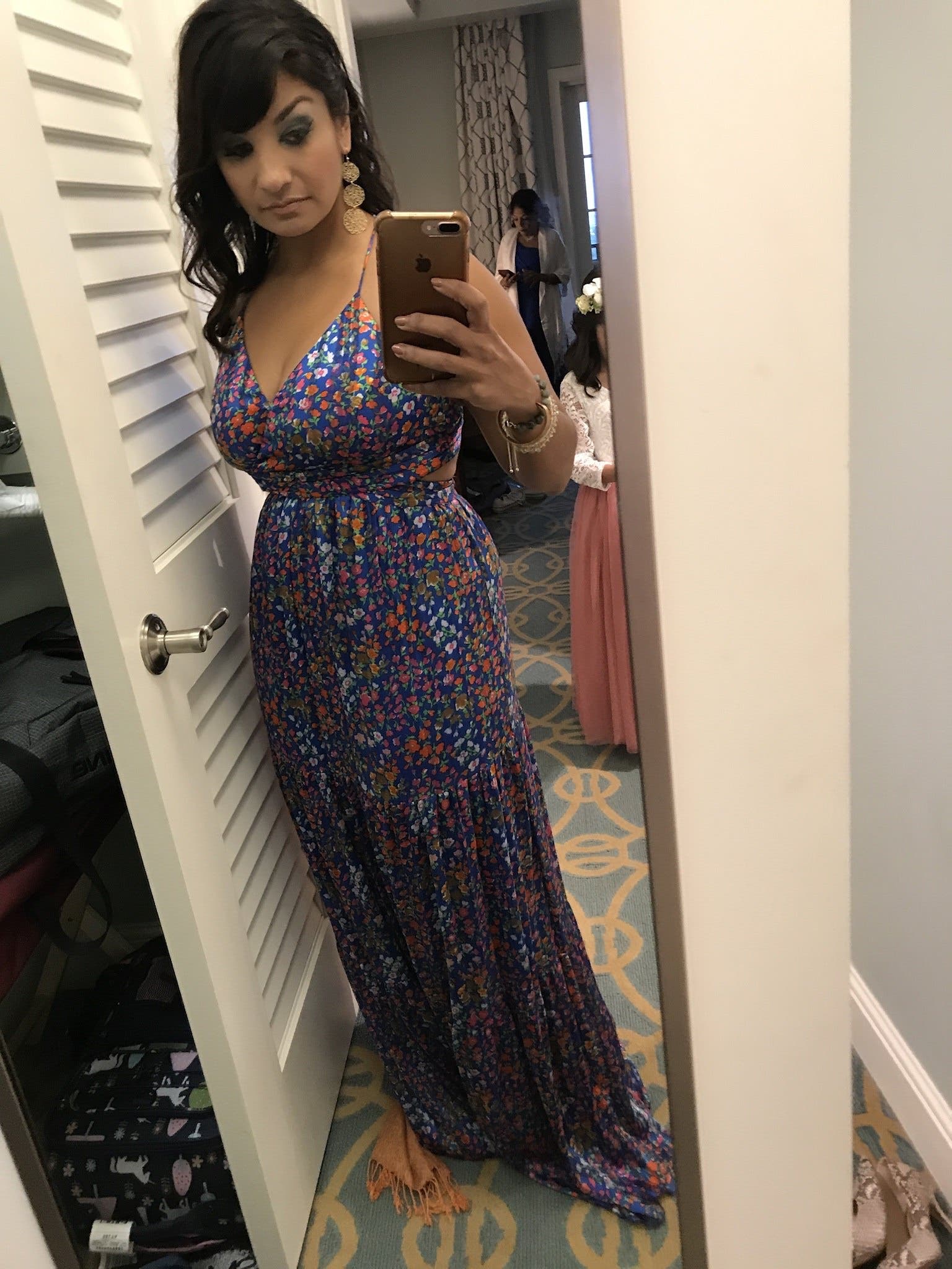 ba&sh rosy maxi dress ba&sh Rosy Cutout Floral Maxi Dress