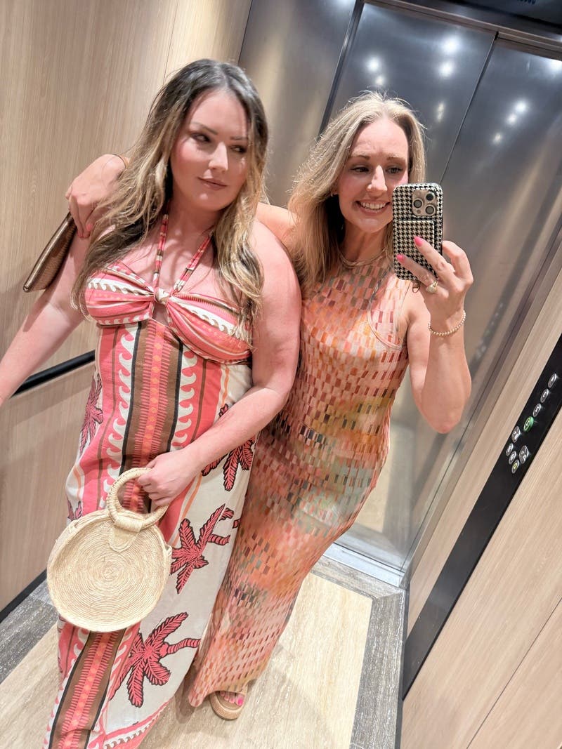 knee length dresses for ladies Pink Knit Mini Dress