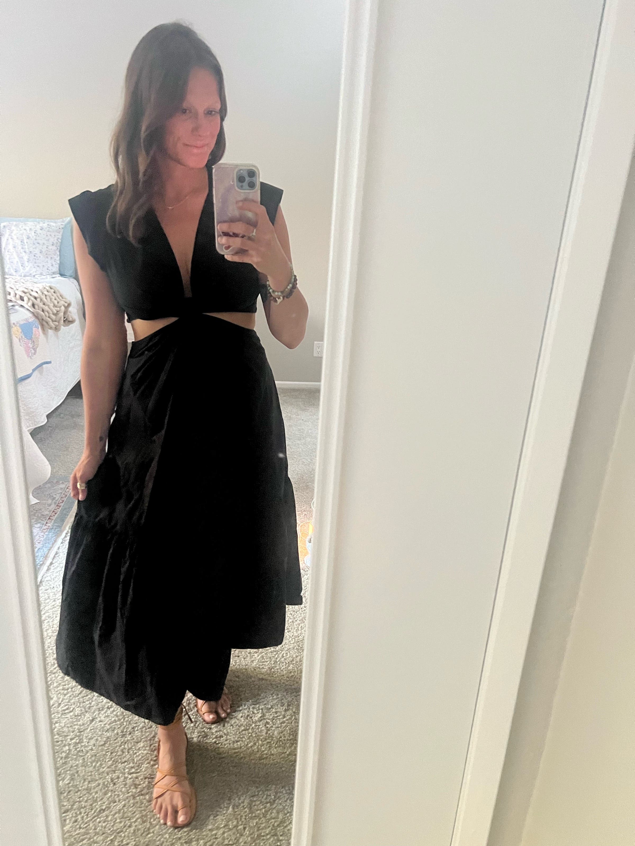 alc black alexandria dress A.L.C Alexandria Midi Dress by ALC