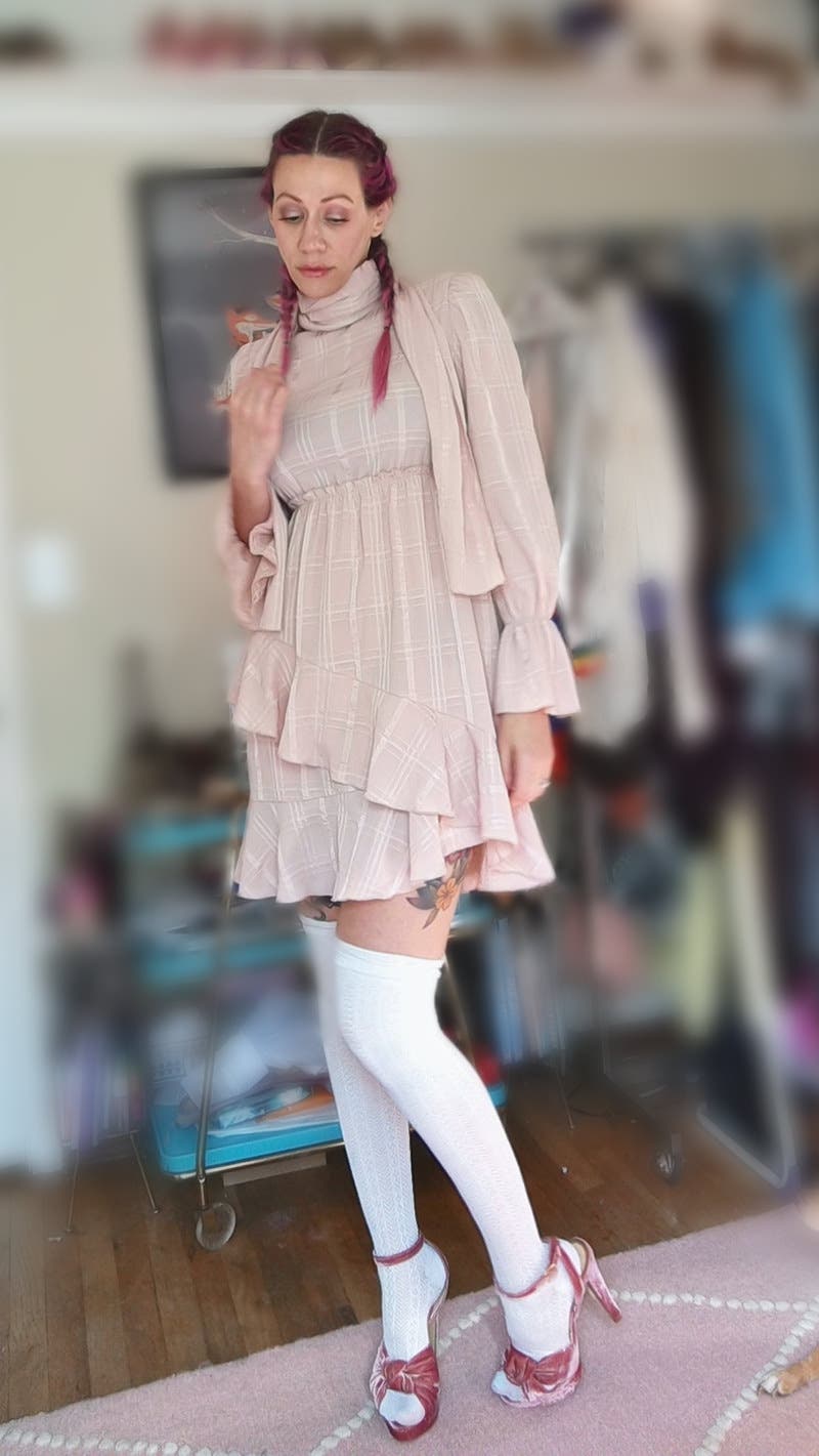 b*y様 [meltthelady] fleeting check dress melt the lady fleeting check dress white - メルカリ
