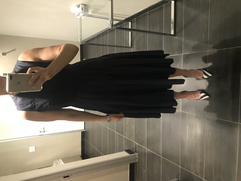 Navy Lianne Midi Dress by L.K. Bennett | Rent the Runway