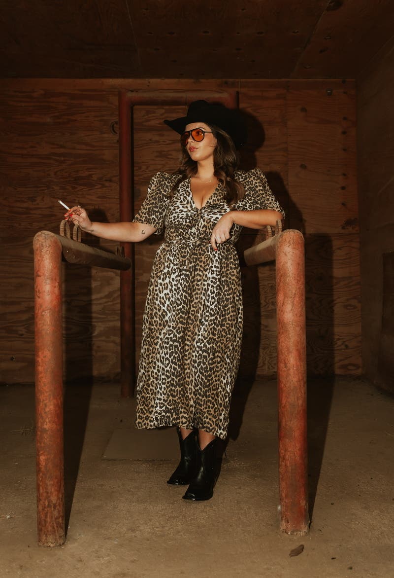 Leopard Printed Cotton Tie Strap Midi Dress by GANNI | Rent the Runway