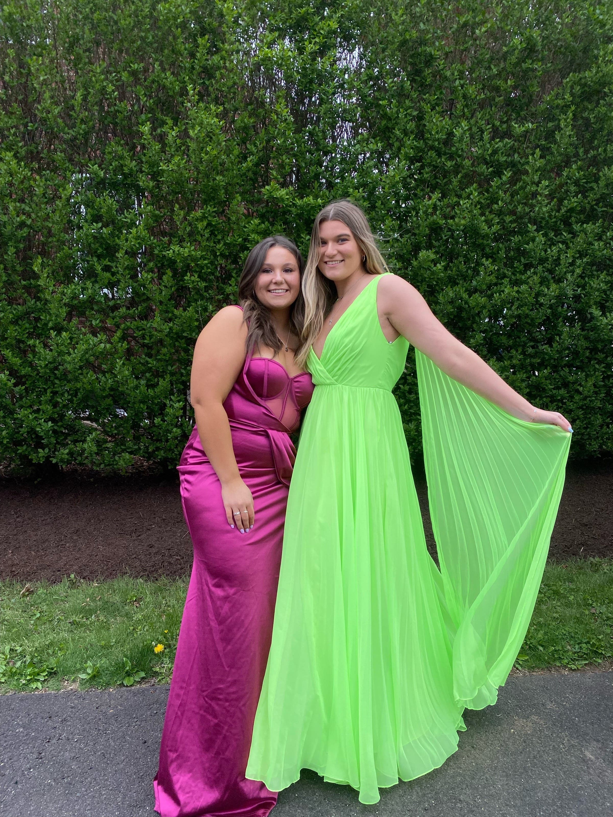 long neon green dress Summer Neon Green Strapless Elegant Long Dress As shown-2XL