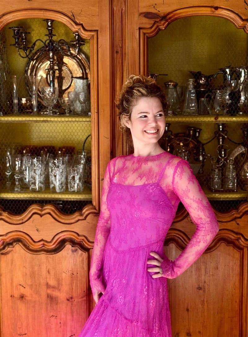 Purple Lace Dress by Philosophy di Lorenzo Serafini | Rent the Runway