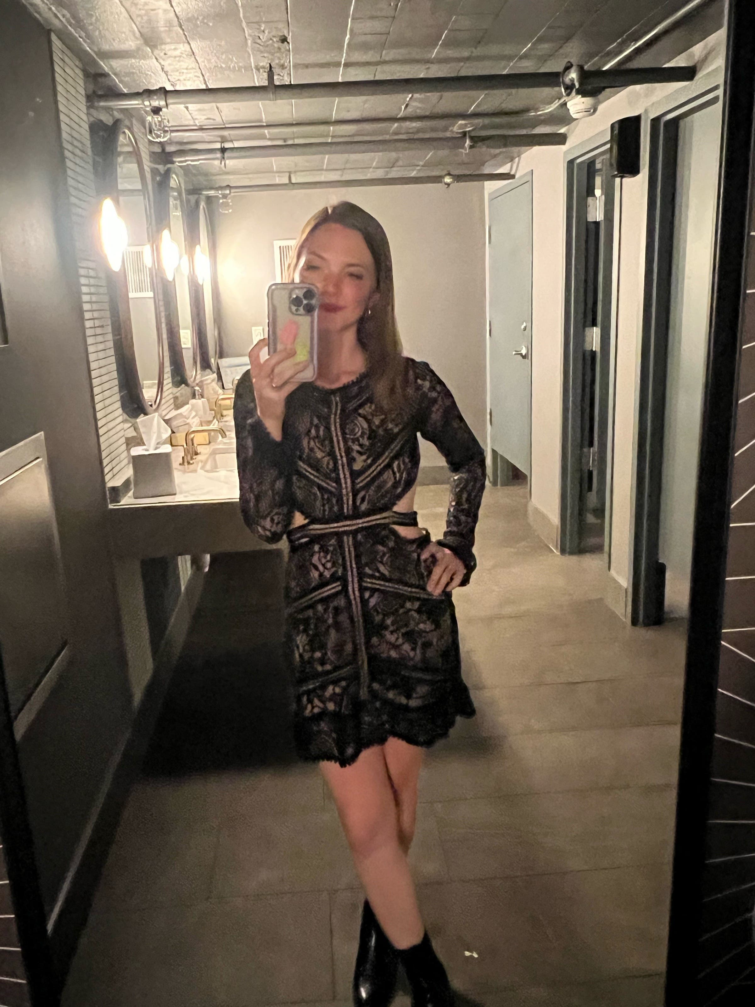 black emerie cut out dress Black Emerie Cut Out Dress by For Love and Lemons