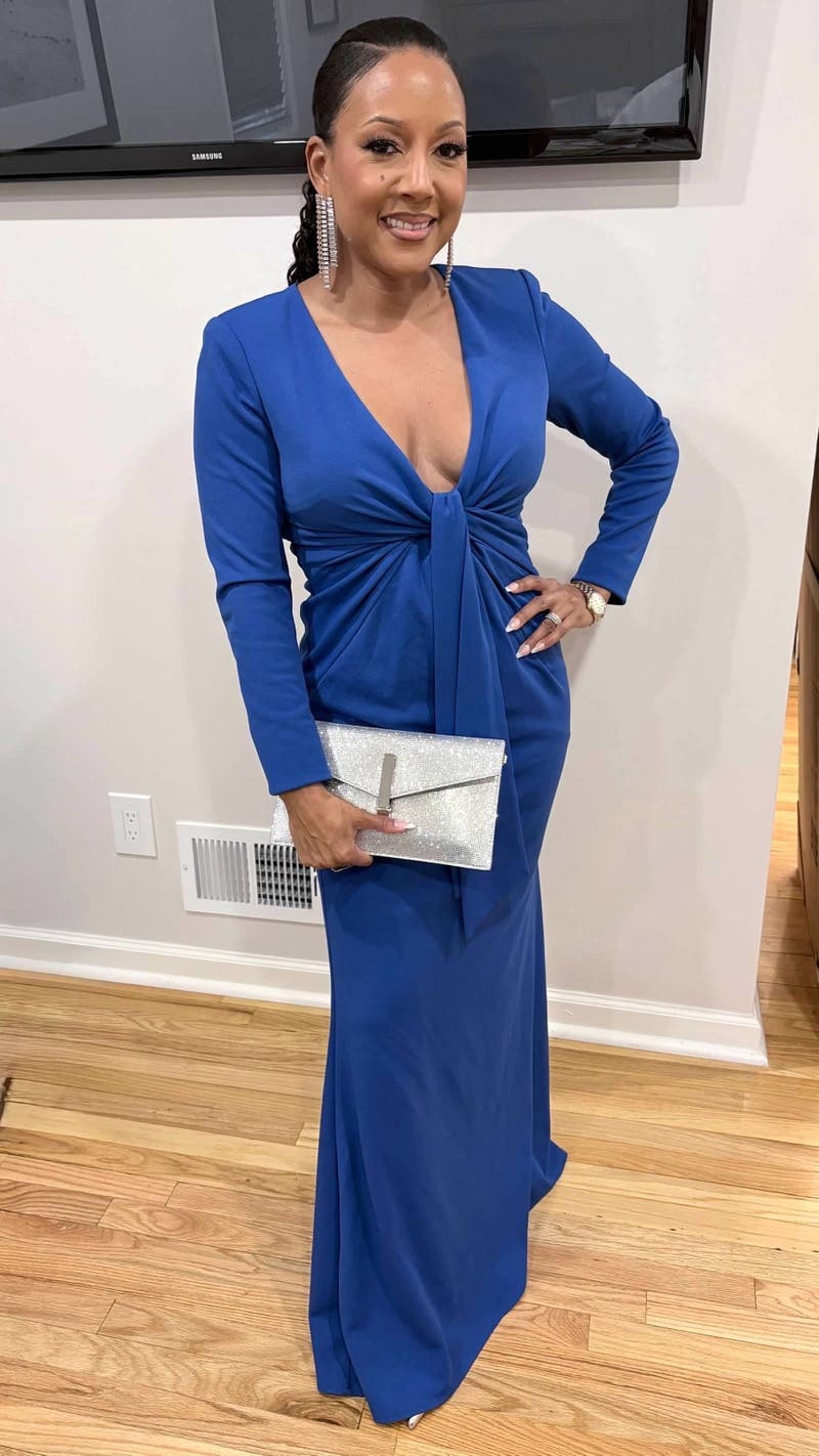 badgley mischka royal blue dress FUBU Royal Blue Solid Peak Lapel 2-Piece Suit 38 Regular main image 0