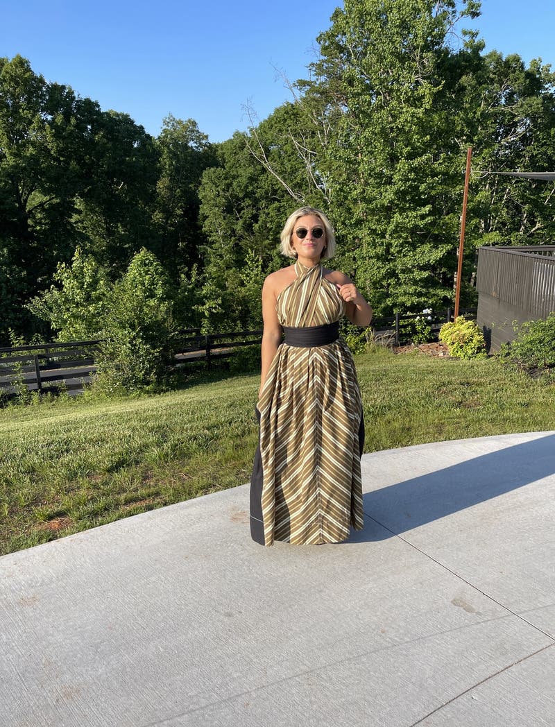 Variegated Stripe Poplin Dress by Tory Burch | Rent the Runway