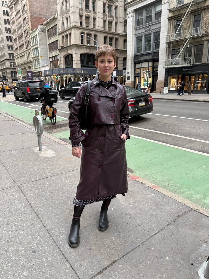 Layered Faux Leather Trench Coat by Rosetta Getty x RTR | Rent the